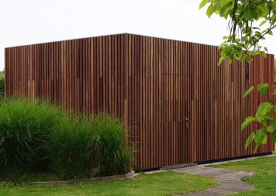 padouk open verticale gevelbekleding