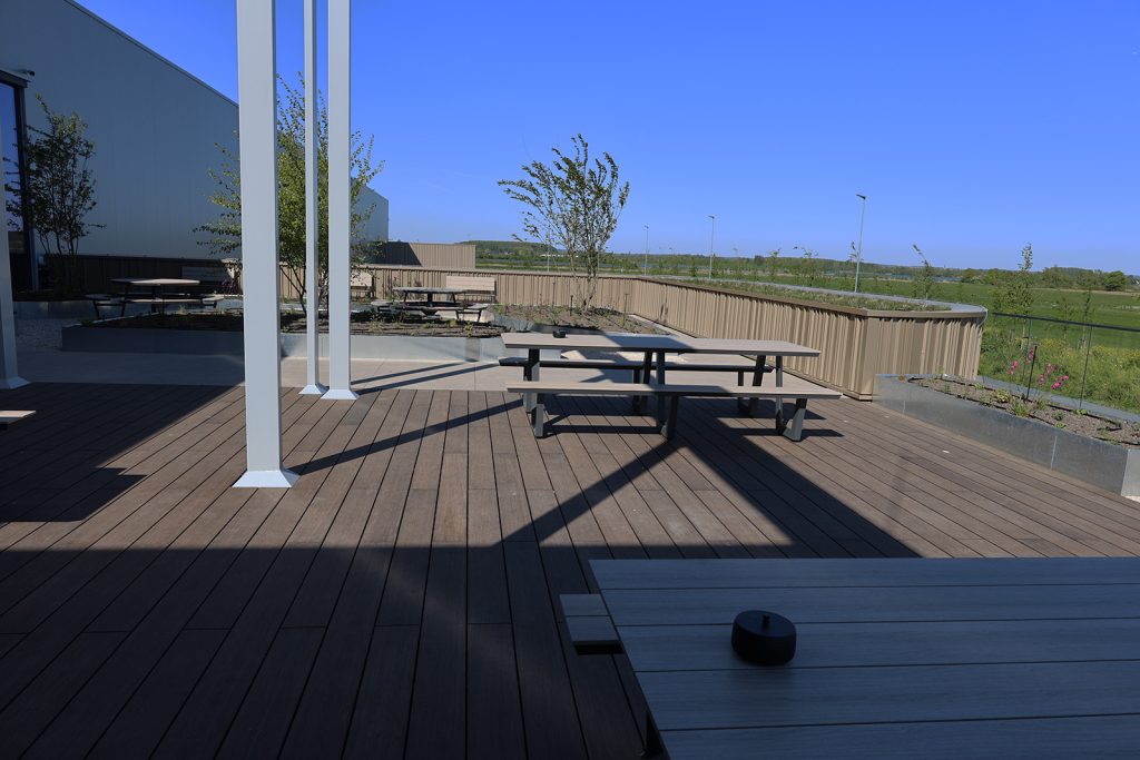 Dakterras met Bamboe planken