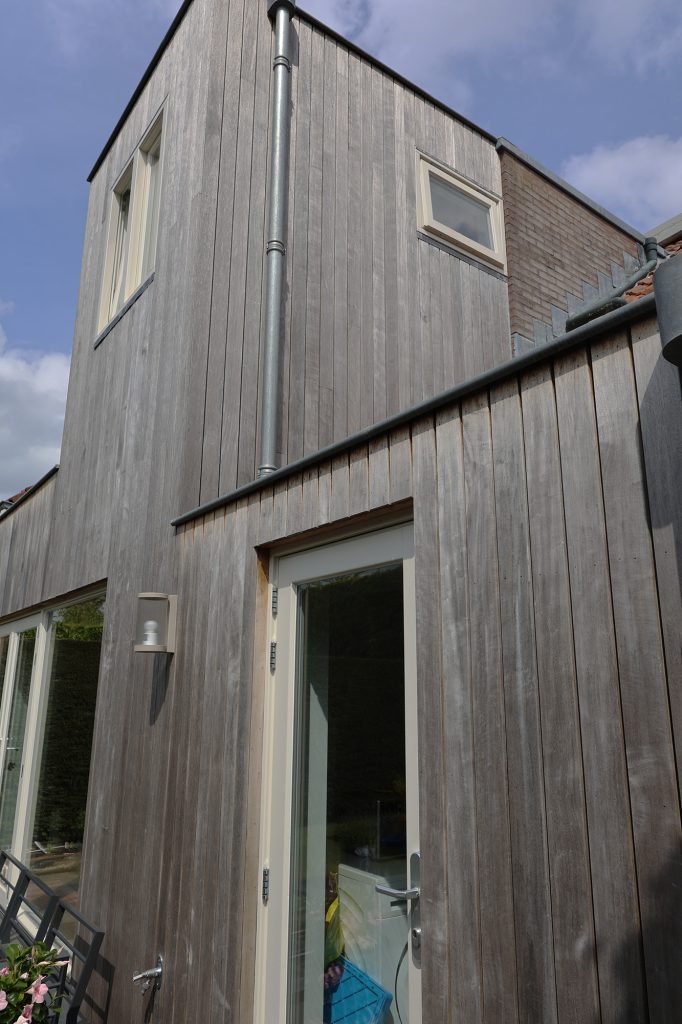 Open verticale Thermo Fraké gevelbekleding natuurlijk vergrijsd 